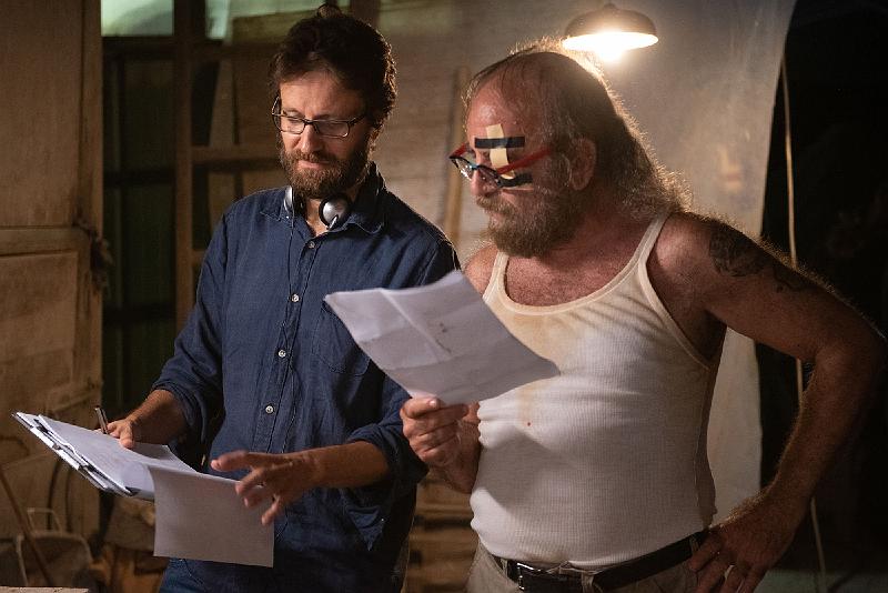 Paolo Martini e Giobbe Covatta sul set
